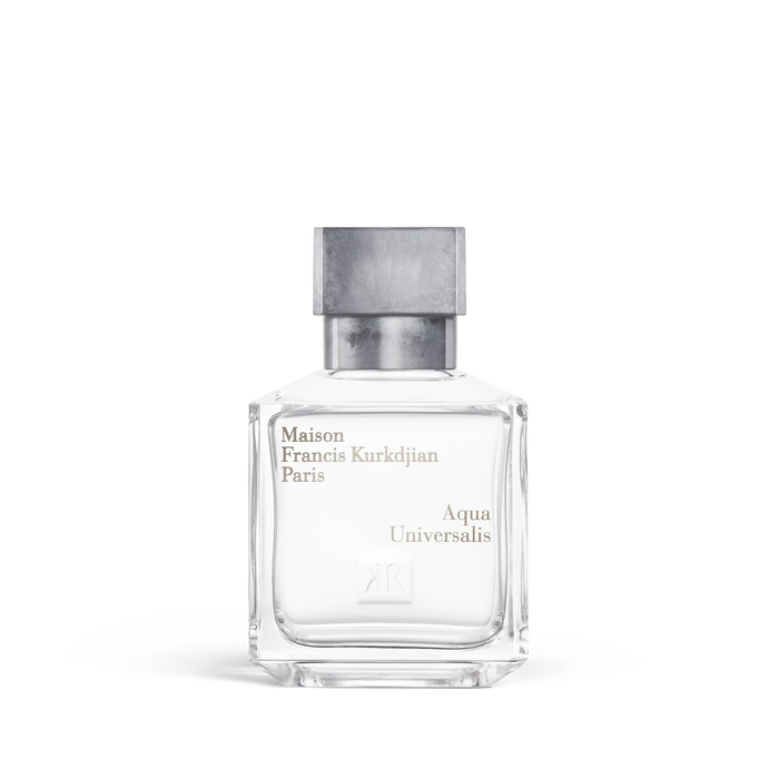 Oryginalny flakon Maison Francis Kurkdjian Aqua Universalis Eau de Toilette 70 ml na jasnym tle