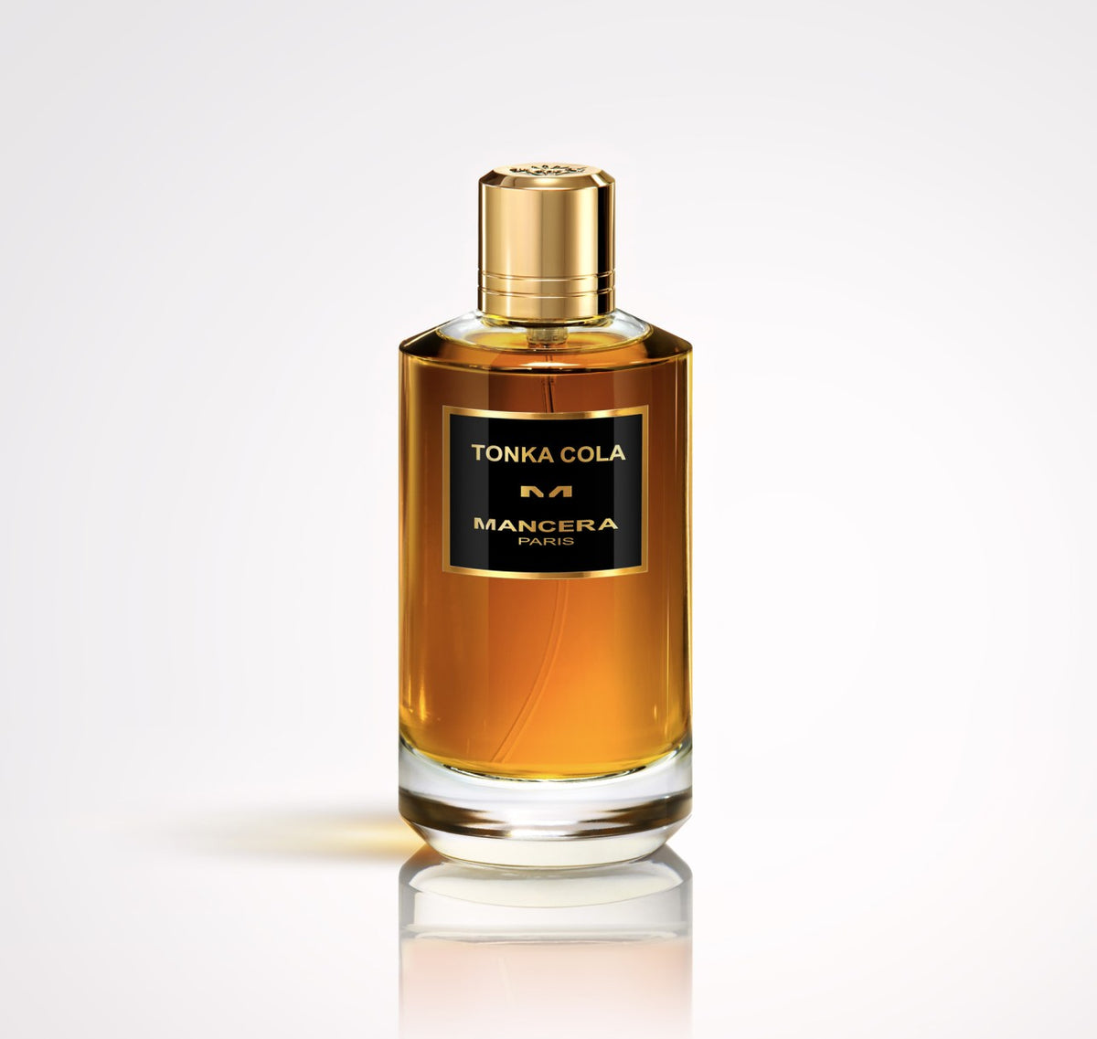 Oryginalny flakon Mancera Tonka Cola Eau de Parfum 120 ml na białym tle.