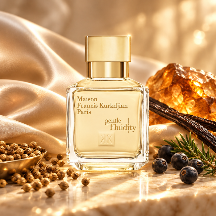 Gentle Fluidity Gold Edition Eau de Parfum 70 ml – flakon w złotym świetle z wanilią i przyprawami