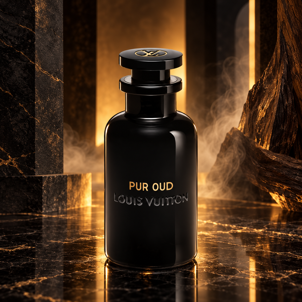 Louis Vuitton Pur Oud 100 ml – luksusowa kompozycja reklamowa z flakonem