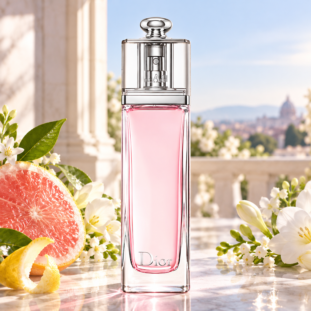Dior Addict Eau Fraiche EDT 100 ml – flakon perfum w luksusowej aranżacji reklamowej