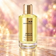 Mancera Musk Of Flowers EDP 120 ml – flakon perfum w luksusowej aranżacji reklamowej